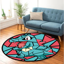 Totodile Stained Glass Round Rug