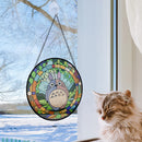 Totoro Ghibli Cute Stained Glass Window Hanging Panel Suncatcher