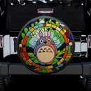 Totoro Ghibli Cute Stained Glass Car Spare Tire Cover