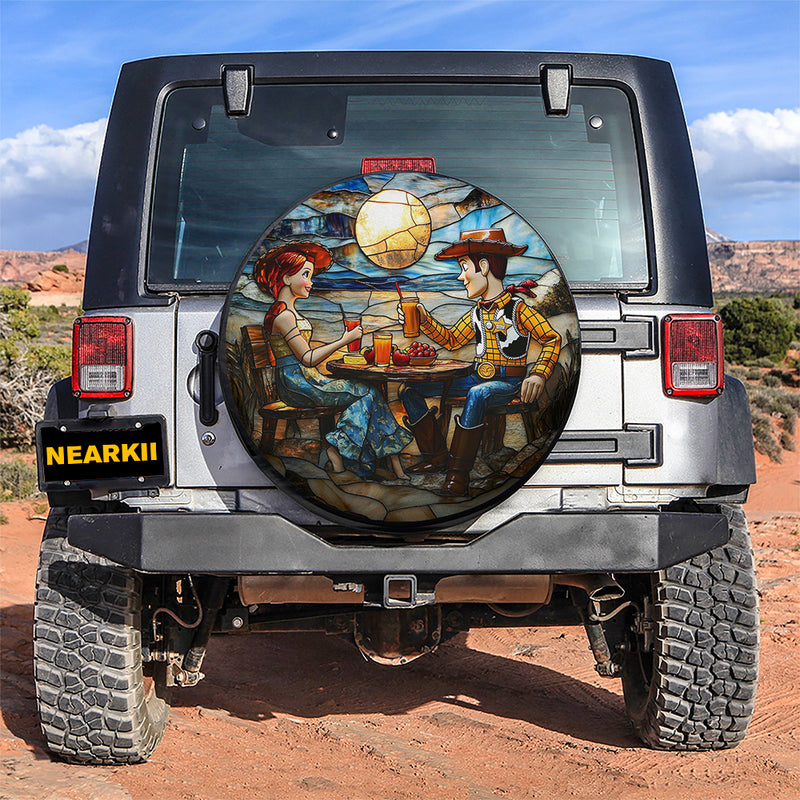 Toy Story Stained Glass Car Spare Tire Cover