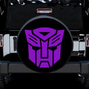 Transformers Prime Logo Purple Car Spare Tire Cover