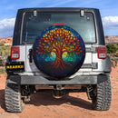 Stained Glass Tree of Life Jeep Car Spare Tire Cover