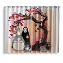 Trendy Anime Totoro Ghibli Japanese Sakura Window Curtain