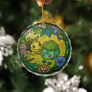 Turtwig And Bulbasaur Stained Glass Ornament
