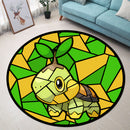 Turtwig Stained Glass Round Rug