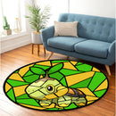 Turtwig Stained Glass Round Rug
