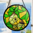 Turtwig Stained Glass Window Hanging Panel Suncatcher