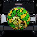 Turtwig Stained Glass Car Spare Tire Cover