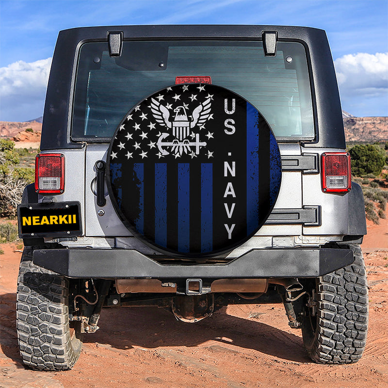 U.S Navy American Flag Jeep Car Spare Tire Cover