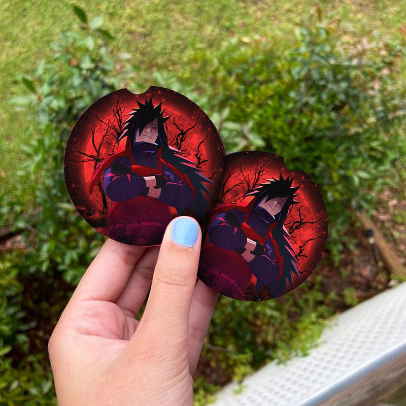 Uchiha Madara Moonlight Halloween Car Coasters Auto Cup Holder