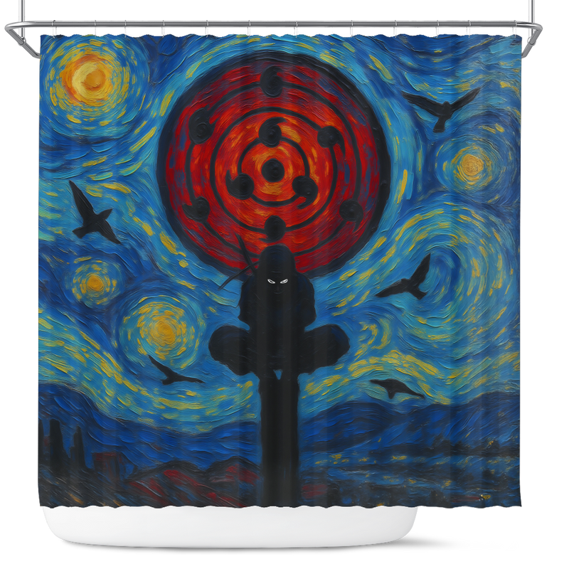 Uchiha Itachi Starry Night  Shower Curtain