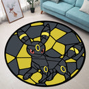 Umbreon Eevee Evolution Stained Glass Round Rug
