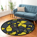 Umbreon Eevee Evolution Stained Glass Round Rug