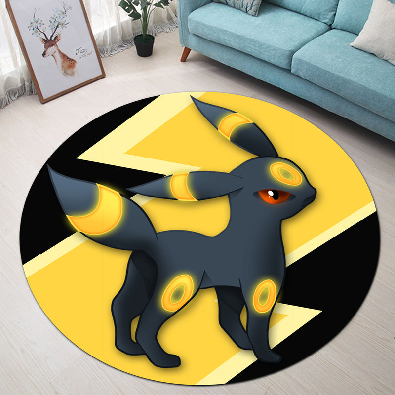 Umbreon Pokemon Round Carpet Rug Bedroom Livingroom Home Decor