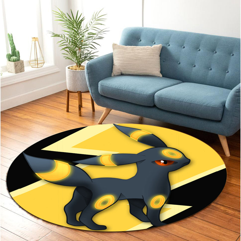 Umbreon Pokemon Round Carpet Rug Bedroom Livingroom Home Decor