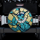 Vaporeon Eevee Evolution Stained Glass Car Spare Tire Cover