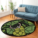 Victreebell Stained Glass Round Rug