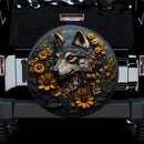 Wolf Vintage Metal Plate Car Spare Tire Cover