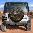 Wolf Vintage Metal Plate Car Spare Tire Cover