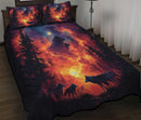Wolf Pack Create A Mystical Scene Quilt Bed Sets
