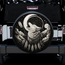 Wolf Howling at the Moon Dreamcatcher Jeep Car Spare Tire Cover
