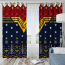 Wonder Woman Chrismas 1 Window Curtain
