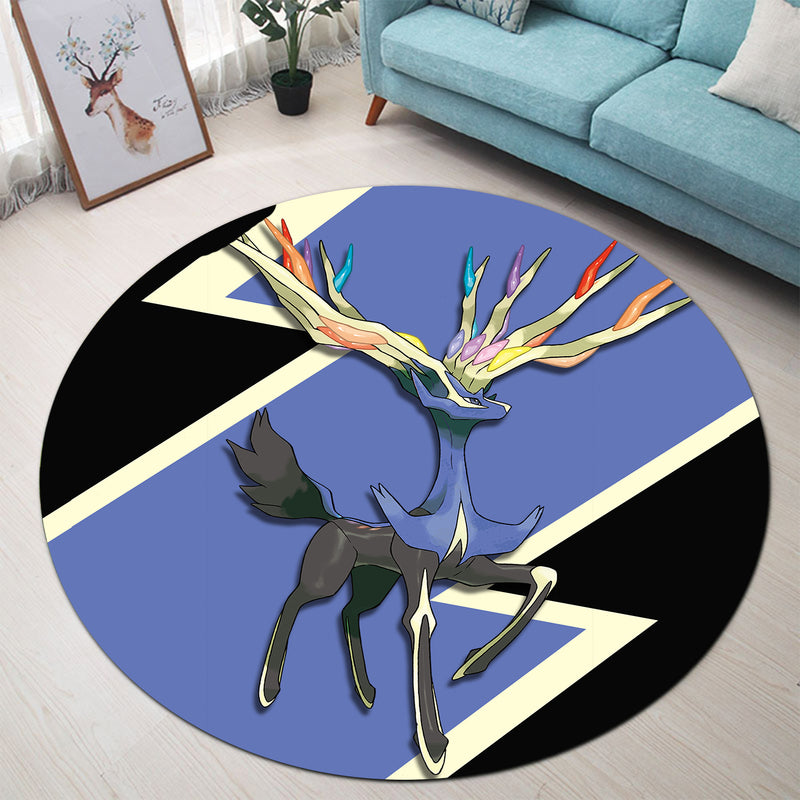 Xerneas Pokemon Round Carpet Rug Bedroom Livingroom Home Decor