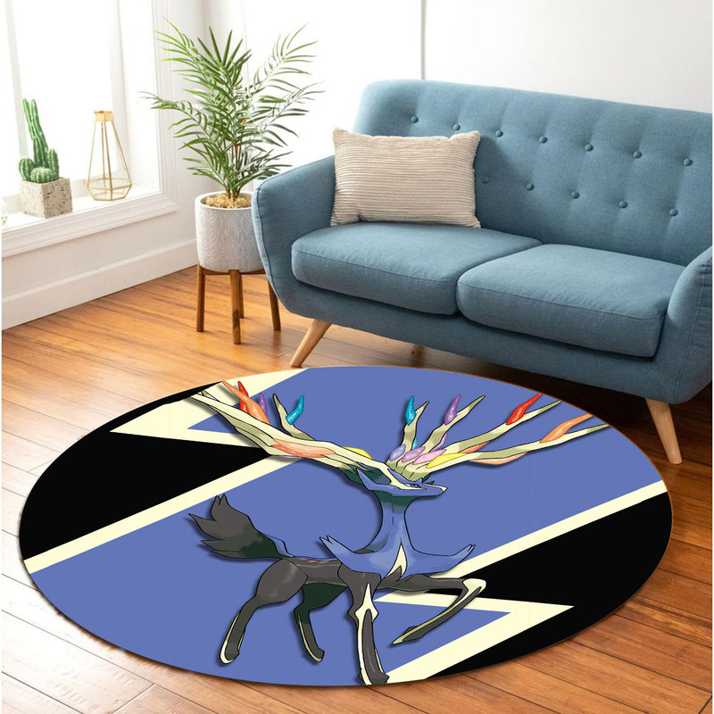 Xerneas Pokemon Round Carpet Rug Bedroom Livingroom Home Decor