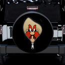 Funny Yosemite Sam Looney Tunes Middle Finger Zipper Jeep Car Spare Tire Cover