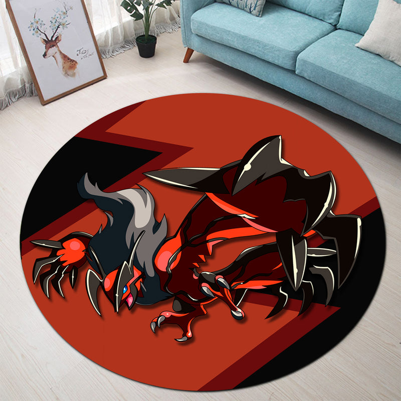 Yveltal Pokemon Round Carpet Rug Bedroom Livingroom Home Decor