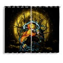 Zenitsu Demon Slayer Anime Moonlight Window Curtain