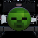 Zombie Face Pixel Jeep Car Spare Tire Cover