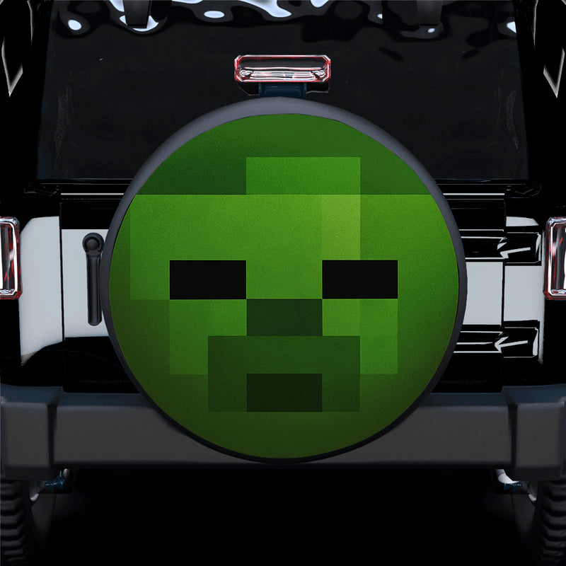 Zombie Face Pixel Jeep Car Spare Tire Cover