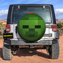 Zombie Face Pixel Jeep Car Spare Tire Cover