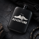 Black Adventure Camping Hip Flask
