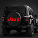 Red Jeep Side Fender Dog Paws Car Spare Tire Cover
