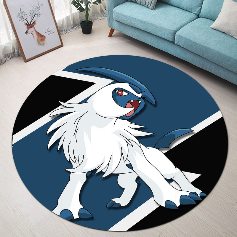 Absol Pokemon Round Carpet Rug Bedroom Livingroom Home Decor