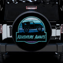 Vintage Jeep Adventure Awaits Blue Car Spare Tire Cover