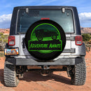 Vintage Jeep Adventure Awaits Green Car Spare Tire Cover