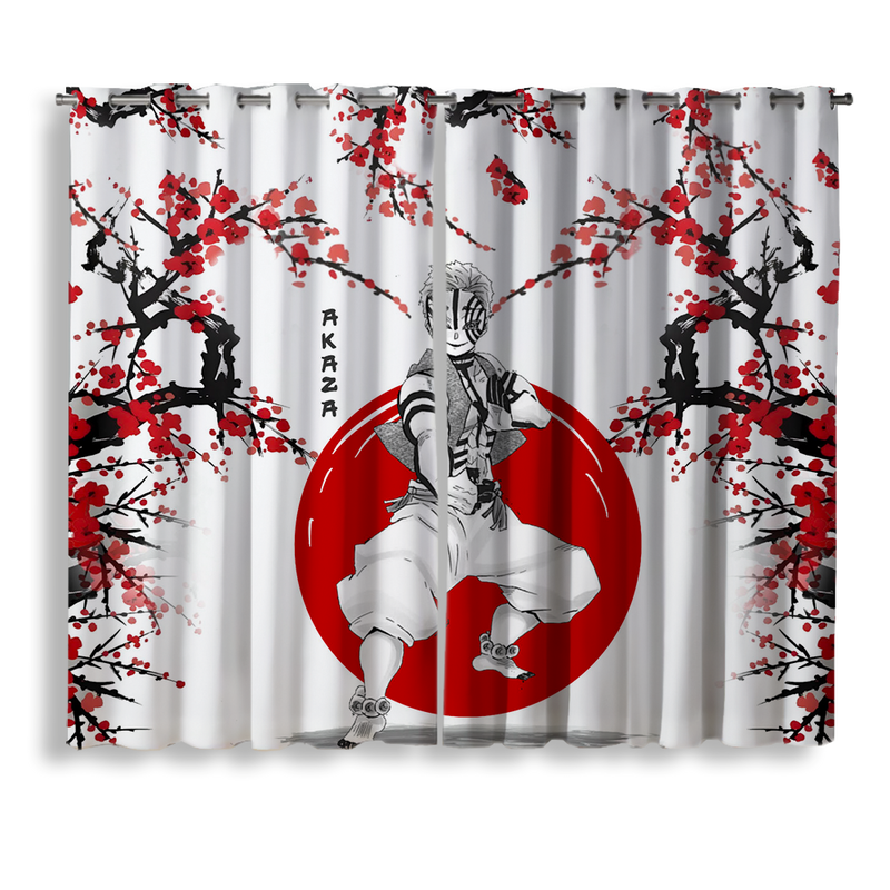 Akaza Demon Slayer Anime Japan Style Window Curtain