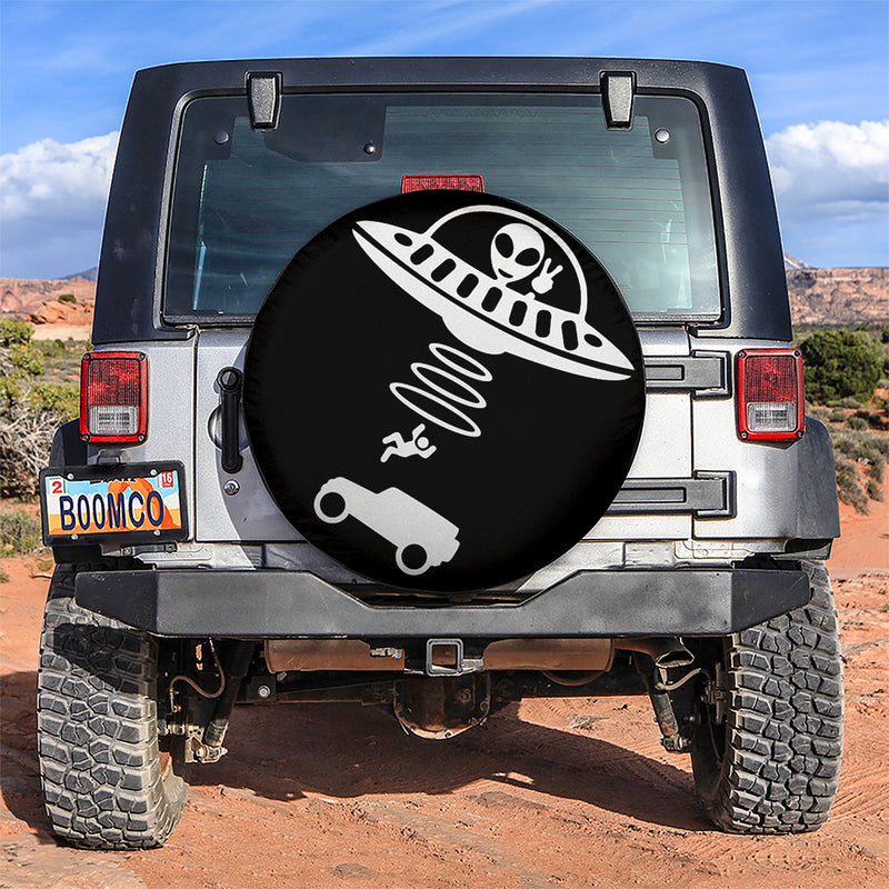 UFO Alien Jeep Car Spare Tire Covers Gift For Campers