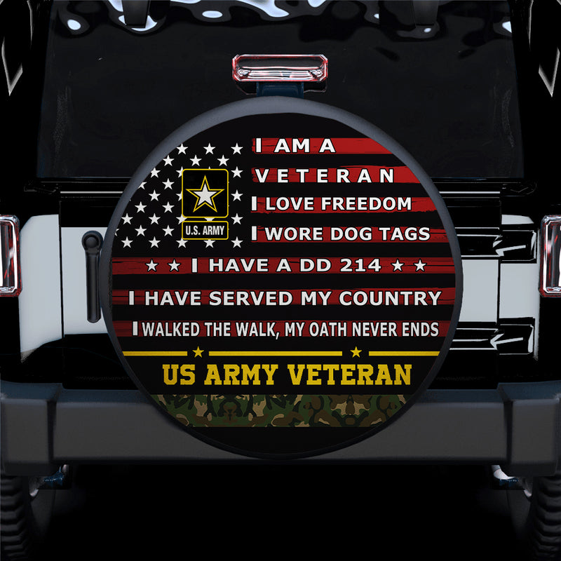 US Army Veteran Jeep Car Spare Tire Covers Gift For Campers