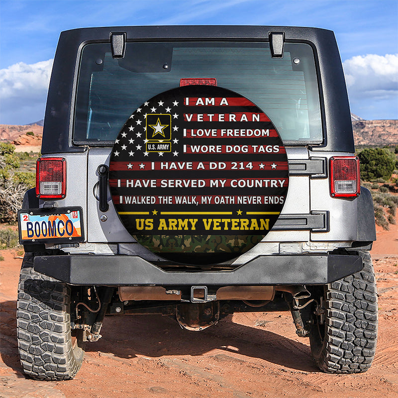 US Army Veteran Jeep Car Spare Tire Covers Gift For Campers