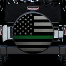 Thin Green Line Military American US Flag Car Spare Tire Cover