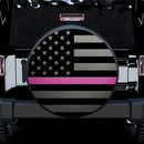 Thin Pink Line American US Flag Car Spare Tire Cover