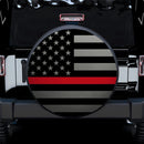 Thin Red Line Firefighters American US Flag Car Spare Tire Cover