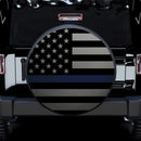 Thin Blue Line Police American US Flag Car Spare Tire Cover
