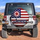 US Jeep American Flag Car Spare Tire Cover