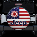 US Jeep American Flag Car Spare Tire Cover