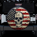 American Flag Skull Car Spare Tire Cover